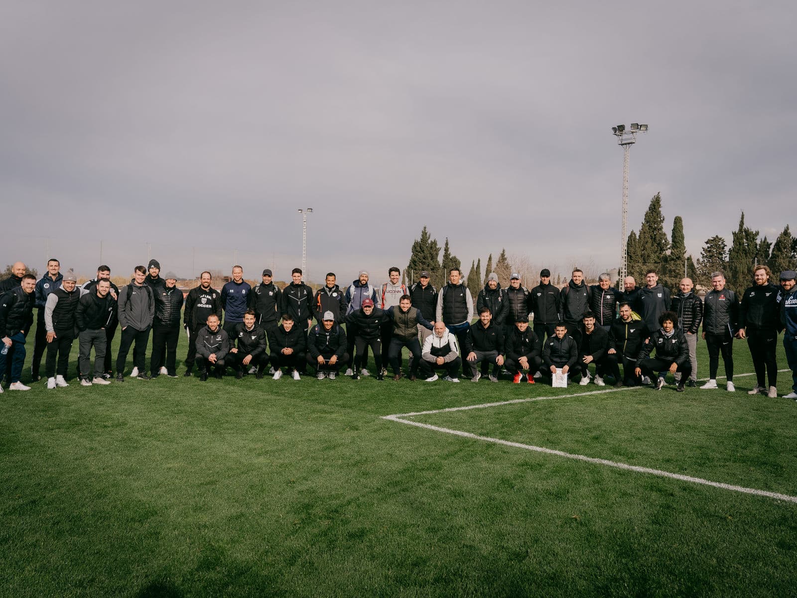 Eture Gap Year players at the Valencia soccer facilities during the 2024 edition.