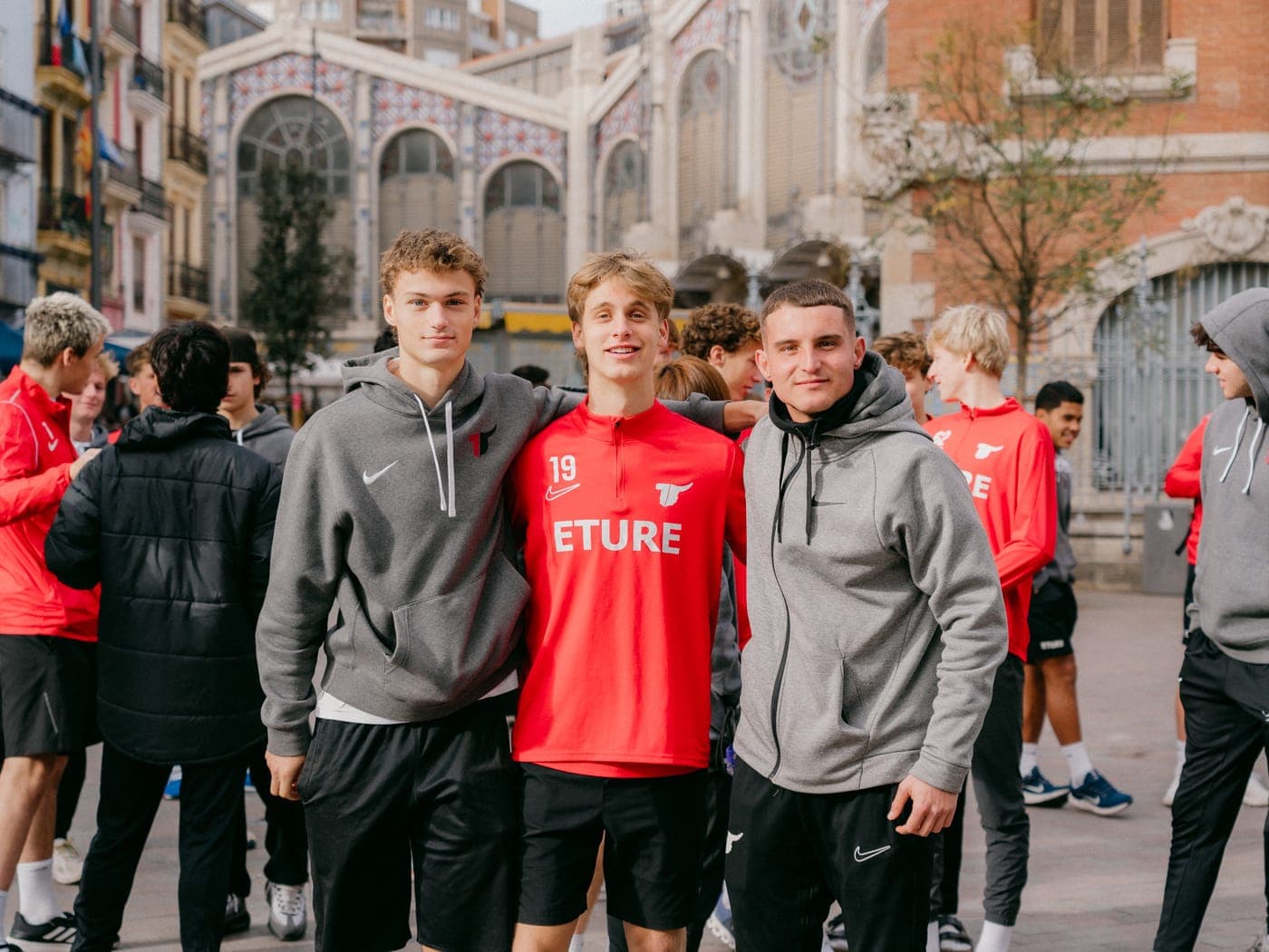 Players in the streets of Valencia