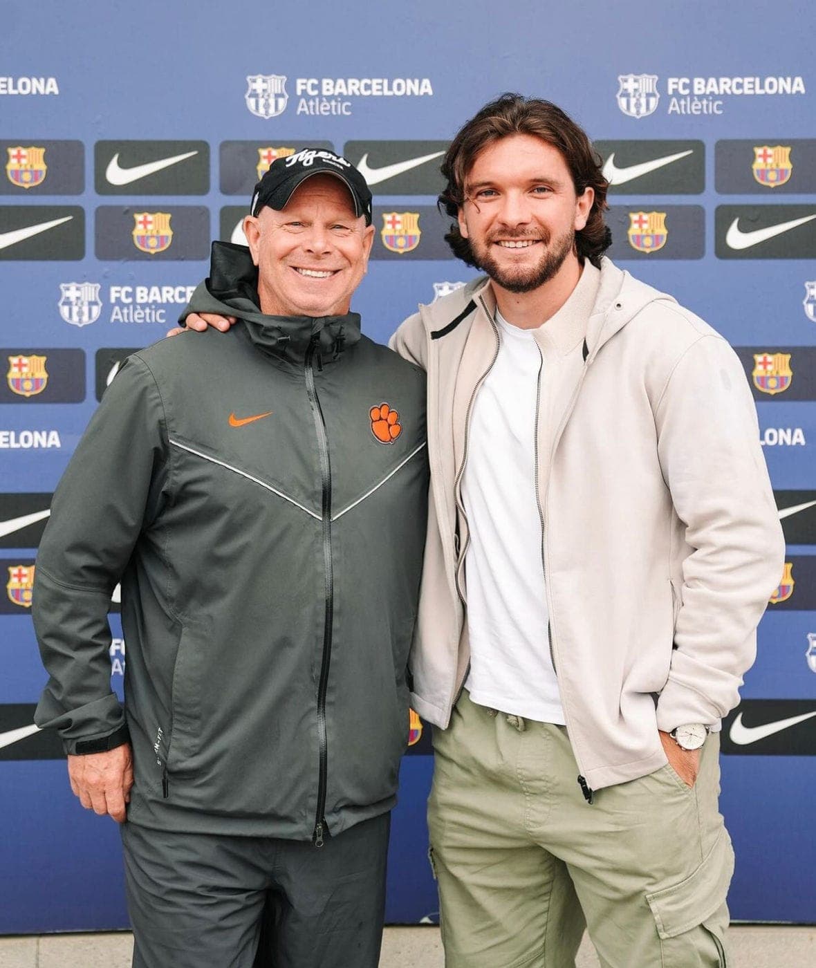 Eture staff hosting a visiting NCAA coach at FC Barcelona