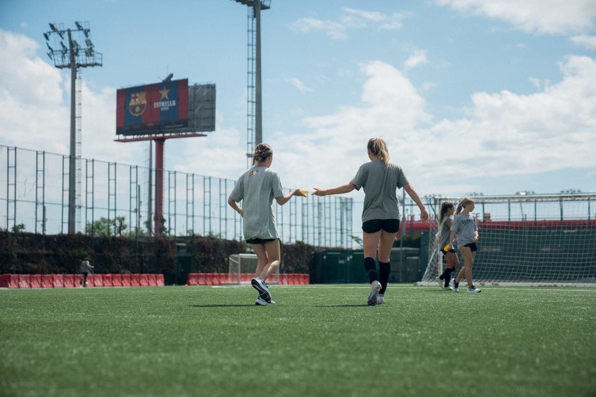 Two players on a training pitch